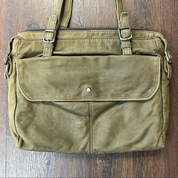 J Crew Olive leather bag 2011 spring collection - Picture 2 of 9